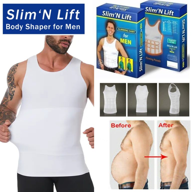 Men's Slimming Body Shaper Vest Shirt Abs Abdomen Slim